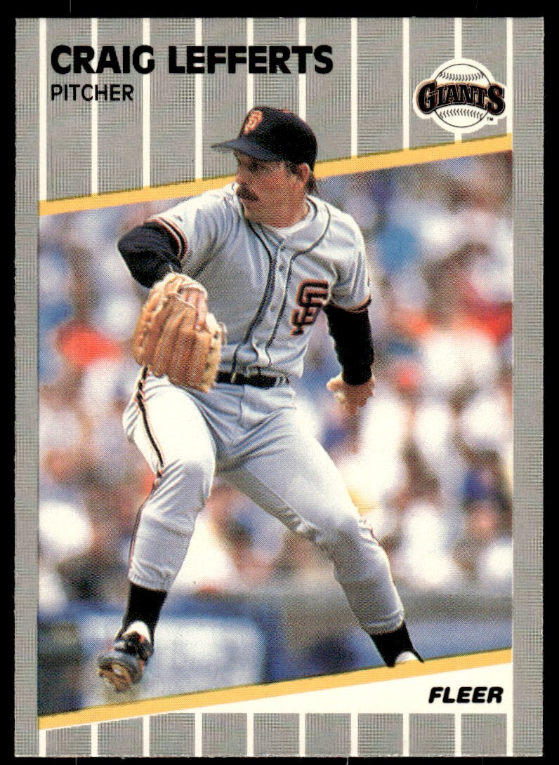 1989 Fleer Baseball Card Craig Lefferts San Francisco Giants #332