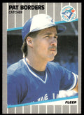 1989 Fleer Baseball Card Pat Borders Rookie Toronto Blue Jays #227