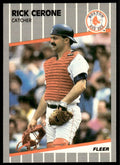 1989 Fleer Baseball Card Rick Cerone Boston Red Sox #84