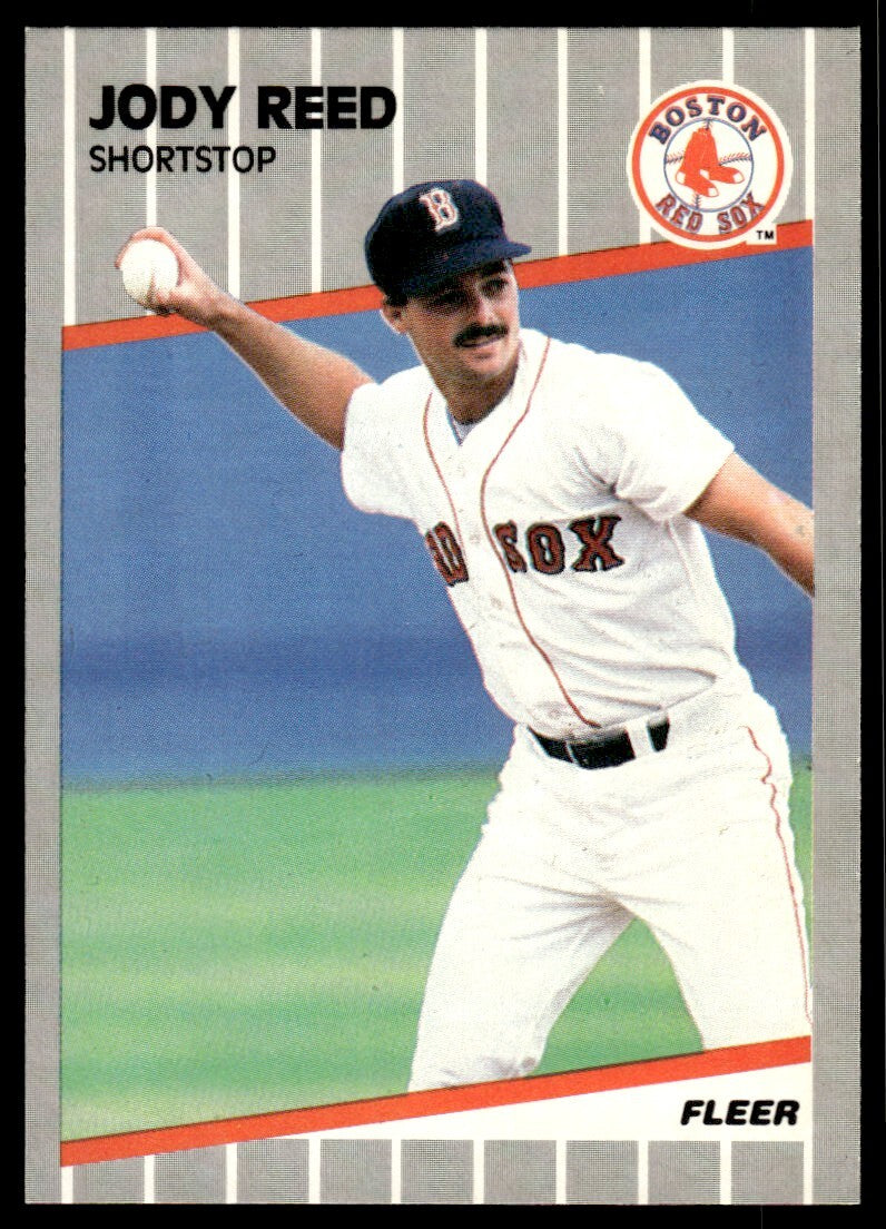 1989 Fleer Baseball Card Jody Reed Boston Red Sox #96