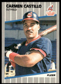 1989 Fleer Baseball Card Carmen Castillo Cleveland Indians #401