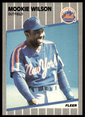 1989 Fleer Baseball Card Mookie Wilson New York Mets #52