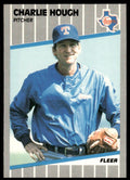 1989 Fleer Baseball Card Charlie Hough Texas Rangers #522