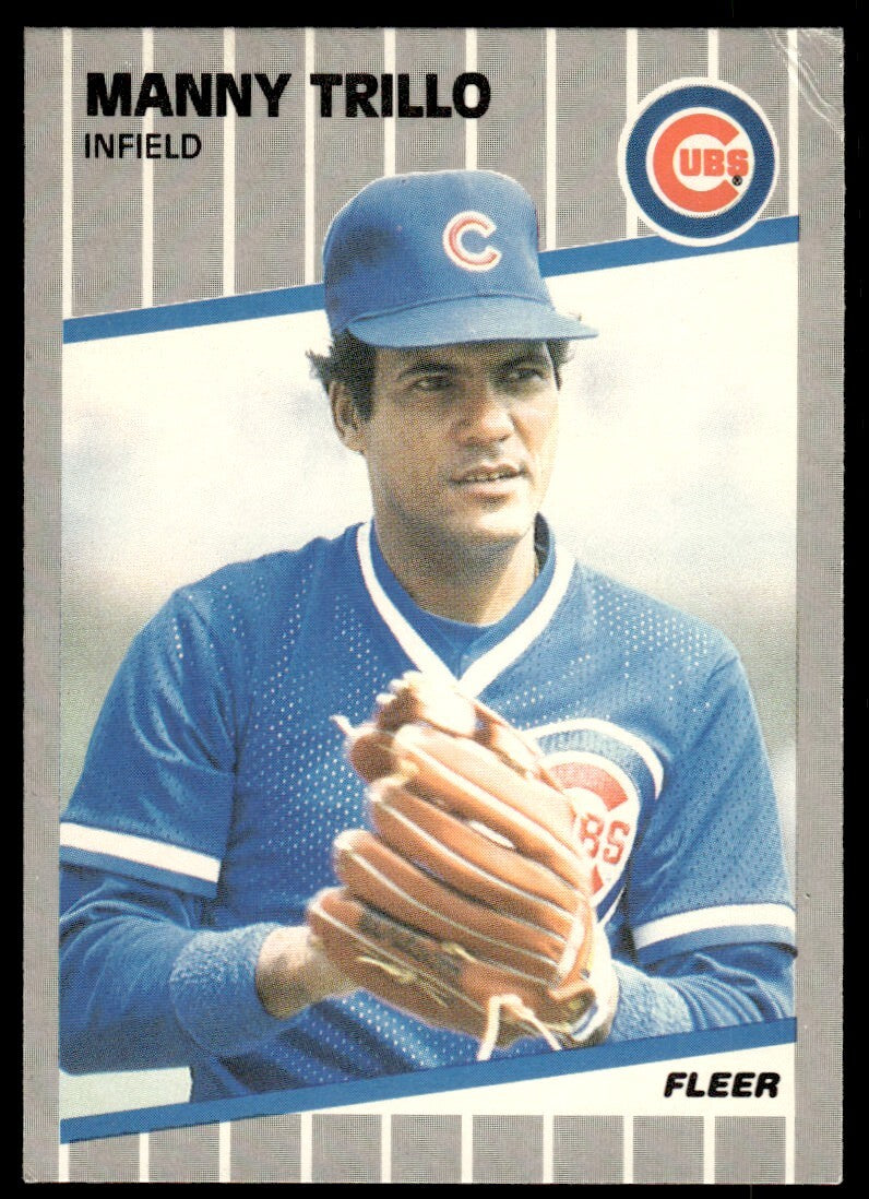 1989 Fleer Baseball Card Manny Trillo Chicago Cubs #440