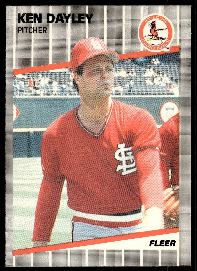 1989 Fleer Baseball Card Ken Dayley St. Louis Cardinals #448