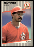 1989 Fleer Baseball Card Tony Pena St. Louis Cardinals #460