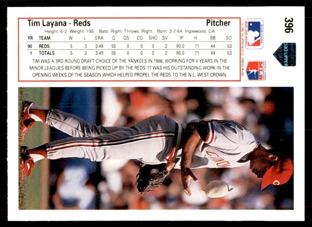 1991 Upper Deck Tim Layana Baseball Cards #396