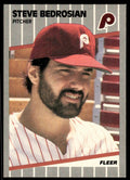 1989 Fleer Baseball Card Steve Bedrosian Philadelphia Phillies #562