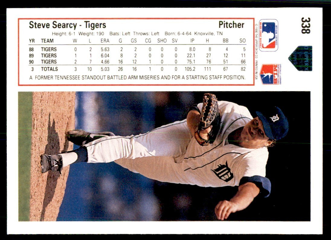 1991 Upper Deck Steve Searcy Baseball Cards #338