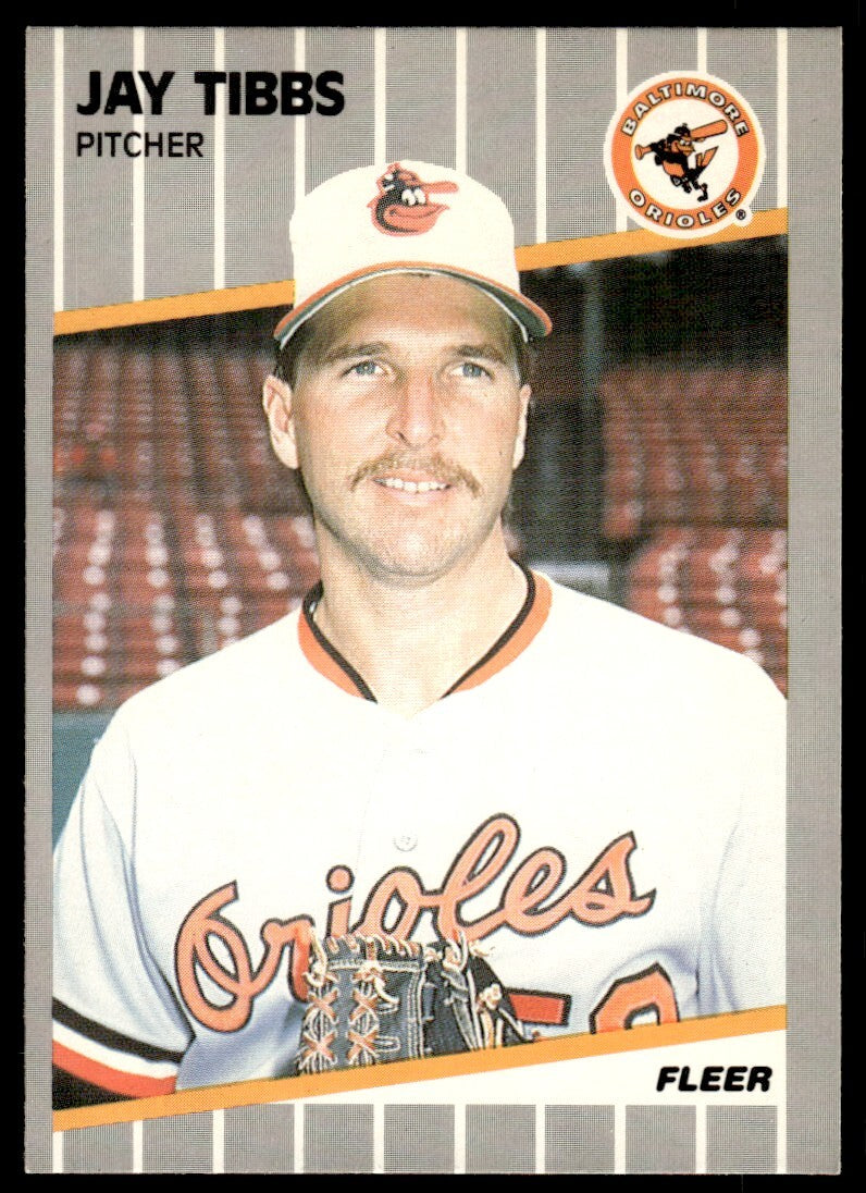 1989 Fleer Baseball Card Jay Tibbs Baltimore Orioles #624