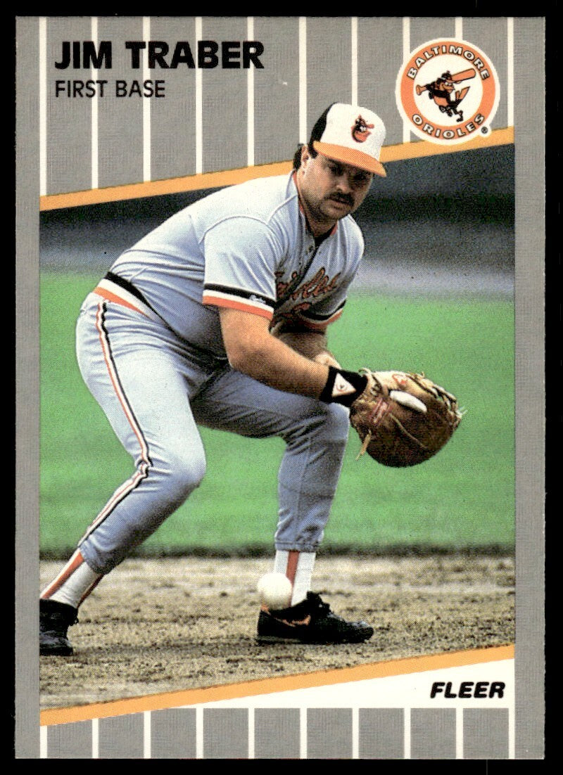 1989 Fleer Baseball Card Jim Traber Baltimore Orioles #625