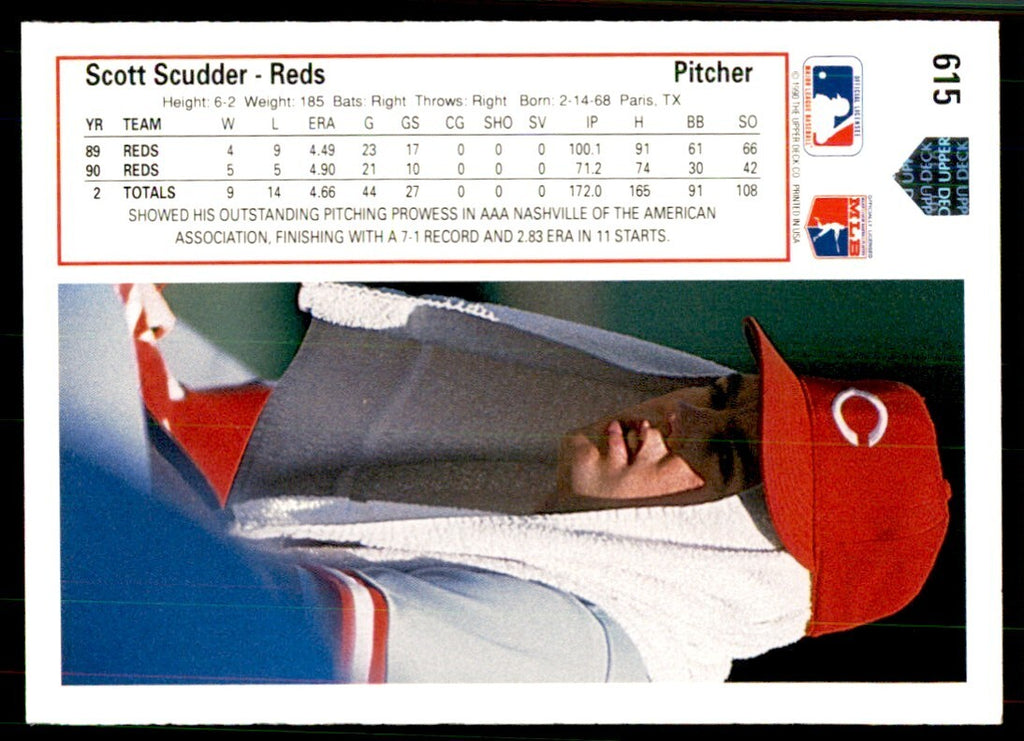 1991 Upper Deck Scott Scudder Baseball Cards #615