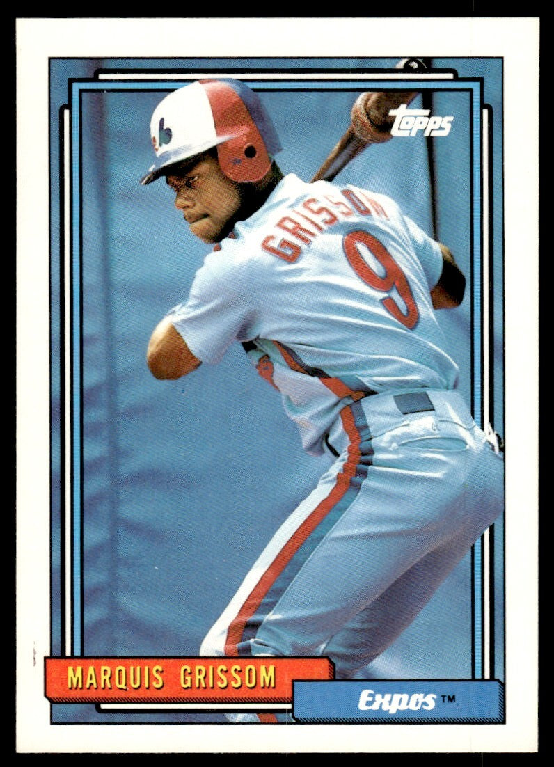 1992 Topps Baseball Card Marquis Grissom Montreal Expos #647