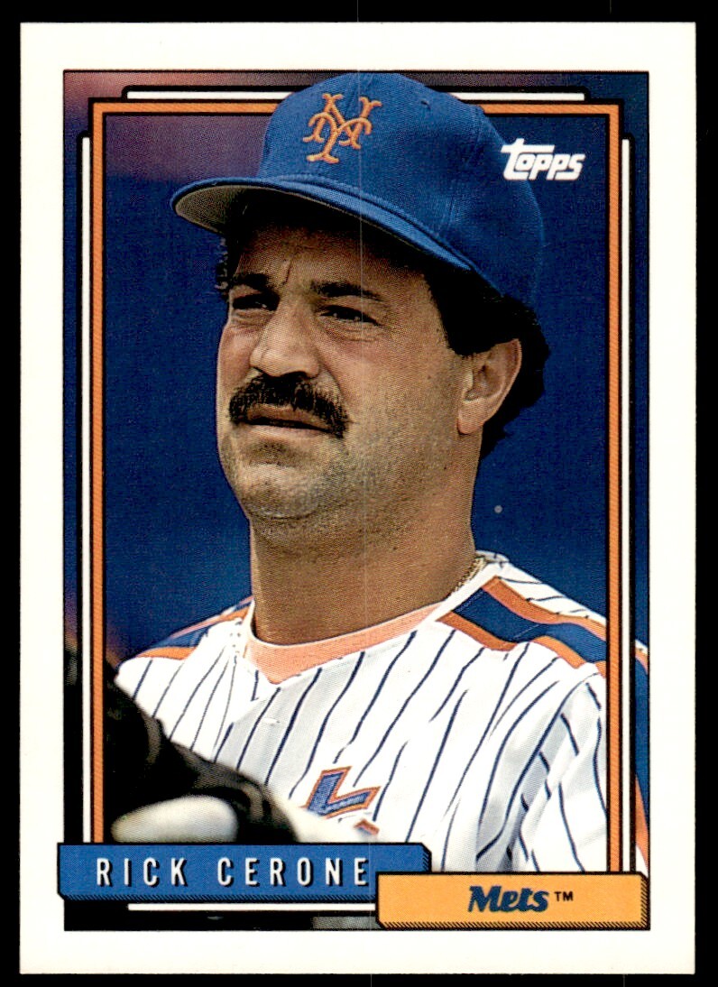 1992 Topps Baseball Card Rick Cerone New York Mets #643