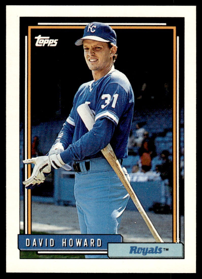 1992 Topps Baseball Card David Howard Kansas City Royals #641