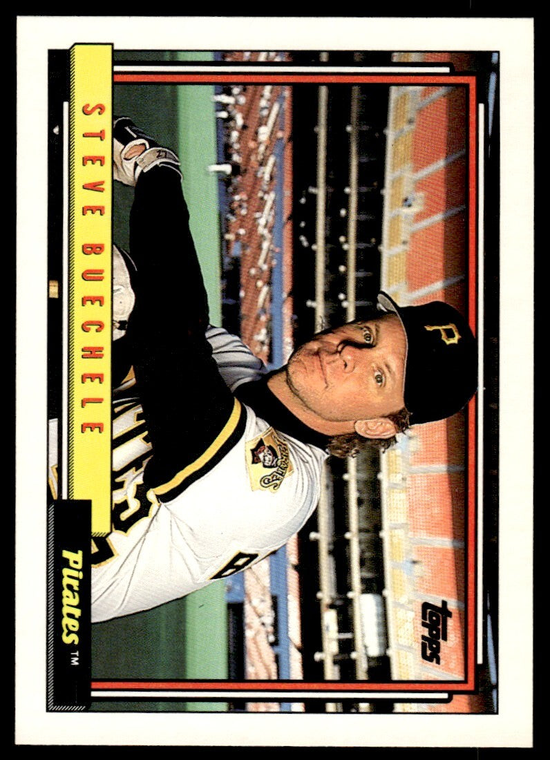 1992 Topps Baseball Card Steve Buechele Pittsburgh Pirates #629