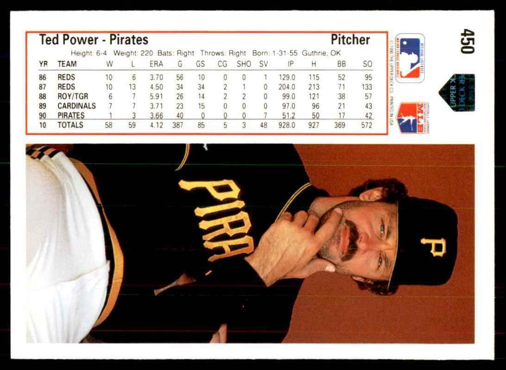 1991 Upper Deck Ted Power Baseball Cards #450