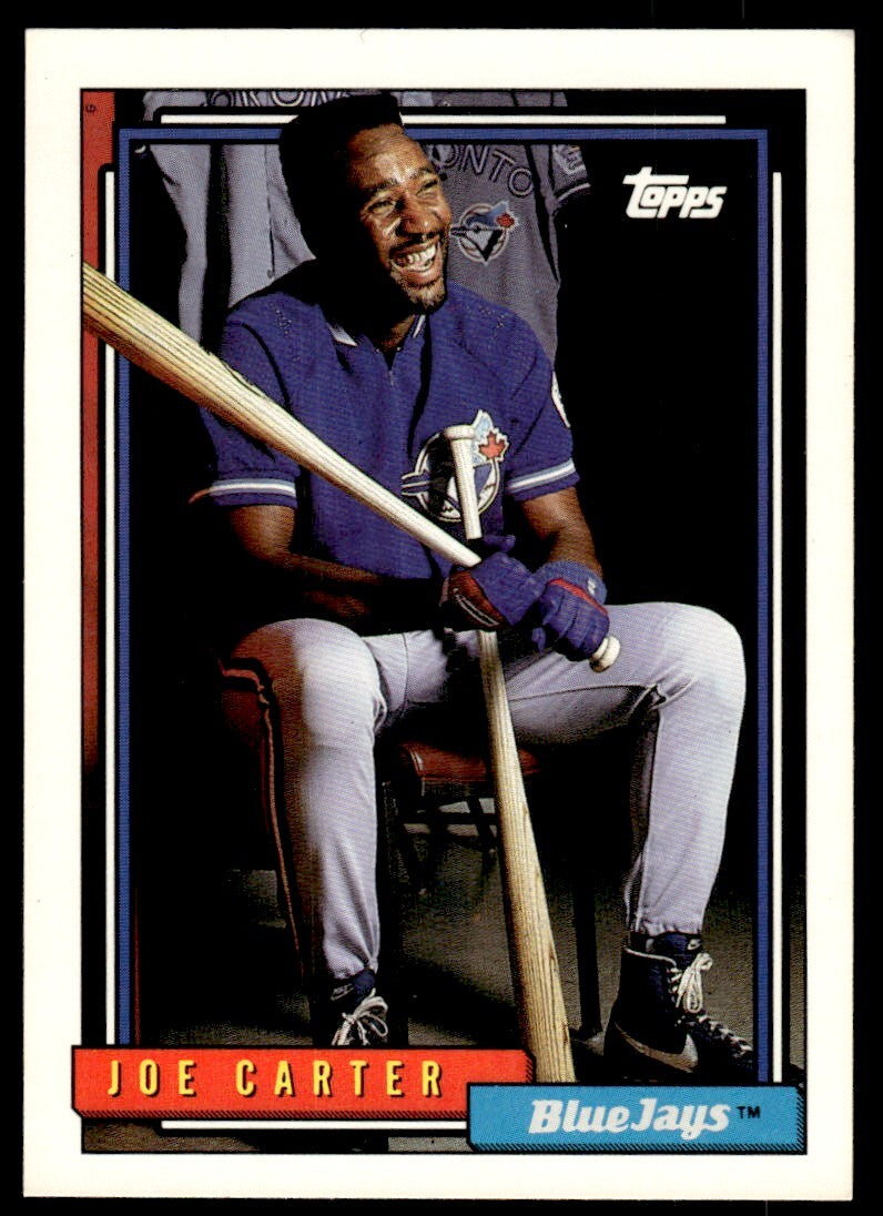 1992 Topps Baseball Card Joe Carter Toronto Blue Jays #790