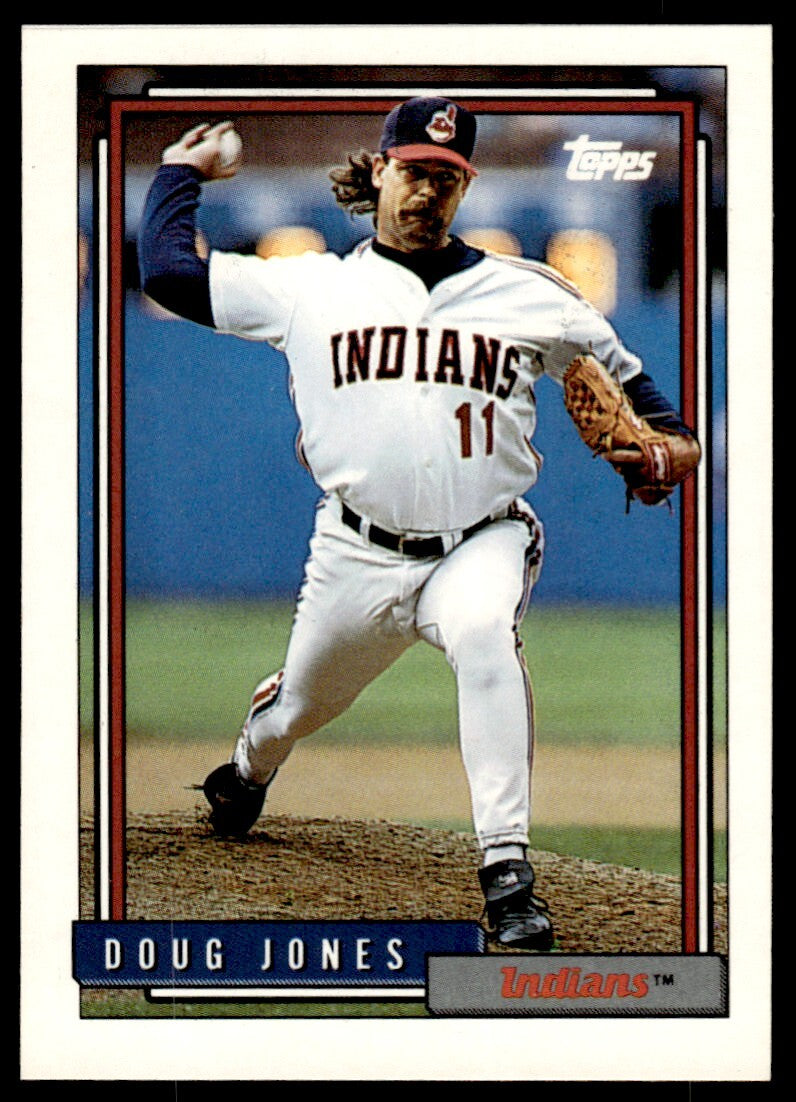 1992 Topps Baseball Card Doug Jones Cleveland Indians #461