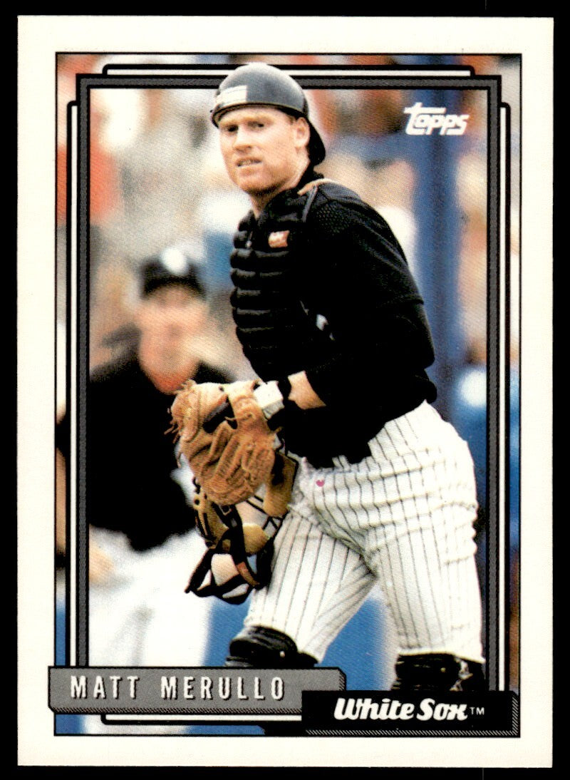 1992 Topps Baseball Card Matt Merullo Chicago White Sox #615