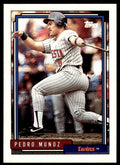 1992 Topps Baseball Card Pedro Munoz Minnesota Twins #613