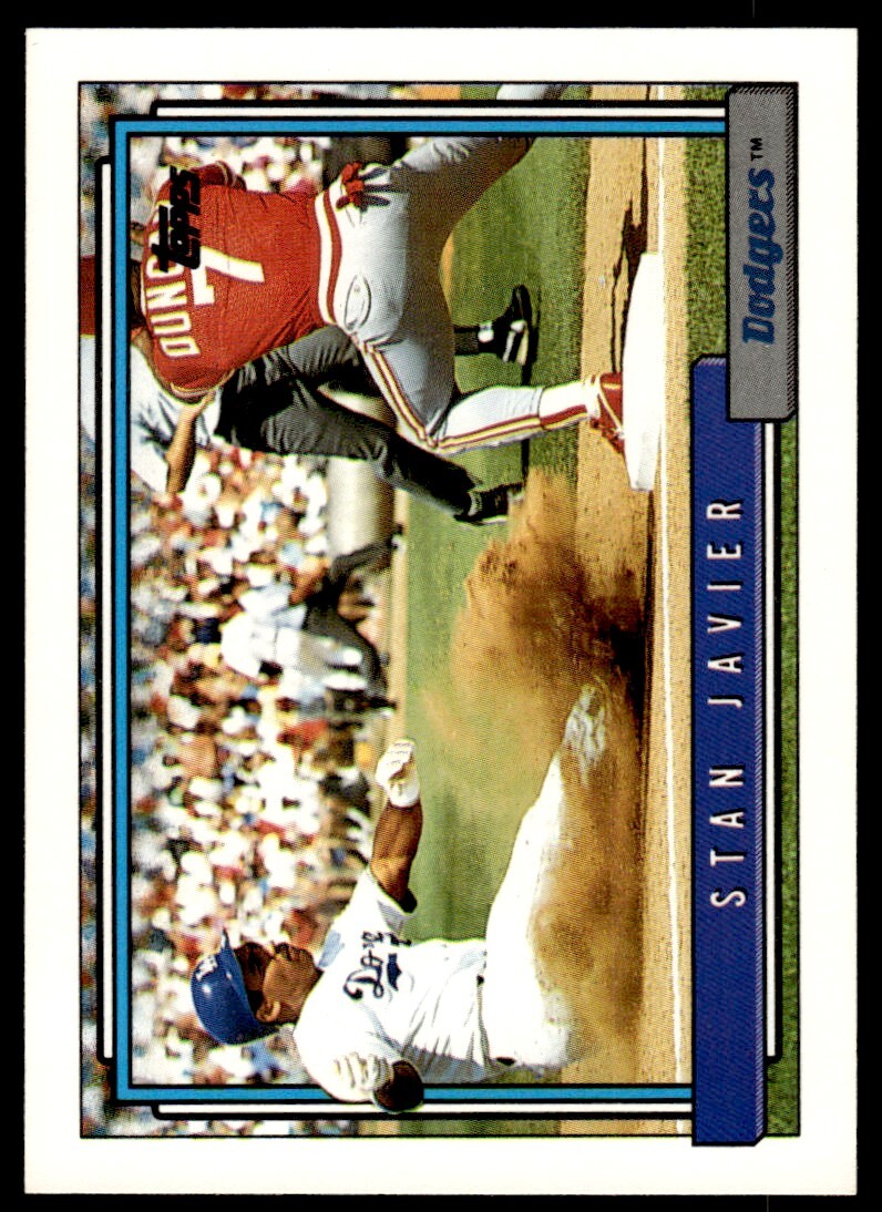 1992 Topps Baseball Card Stan Javier Los Angeles Dodgers #581