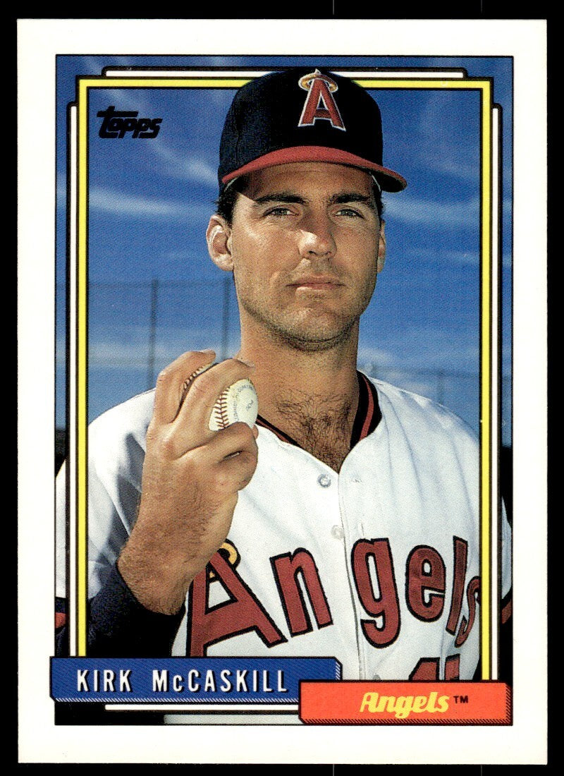 1992 Topps Baseball Card Kirk McCaskill California Angels #301