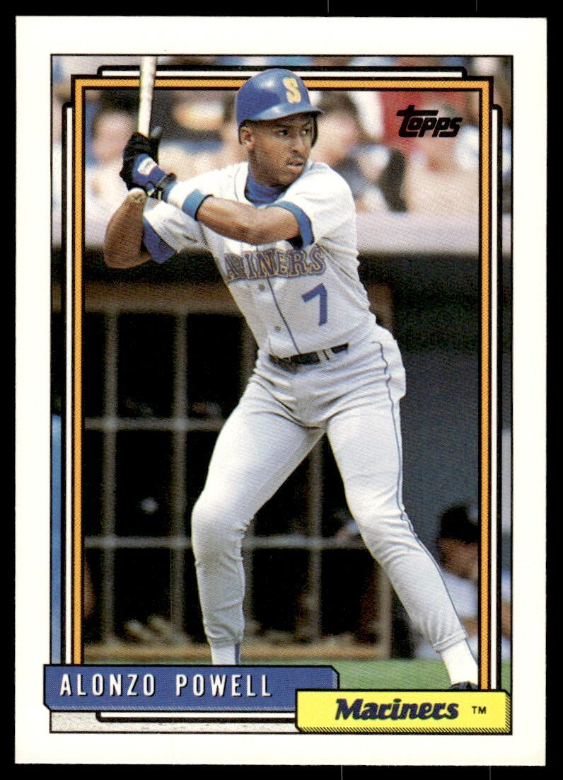 1992 Topps Baseball Card Alonzo Powell Seattle Mariners #295