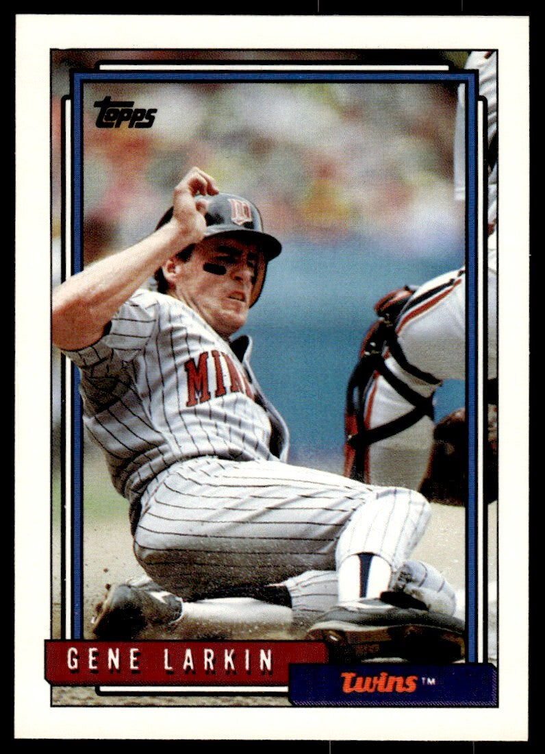 1992 Topps Baseball Card Gene Larkin Minnesota Twins #284