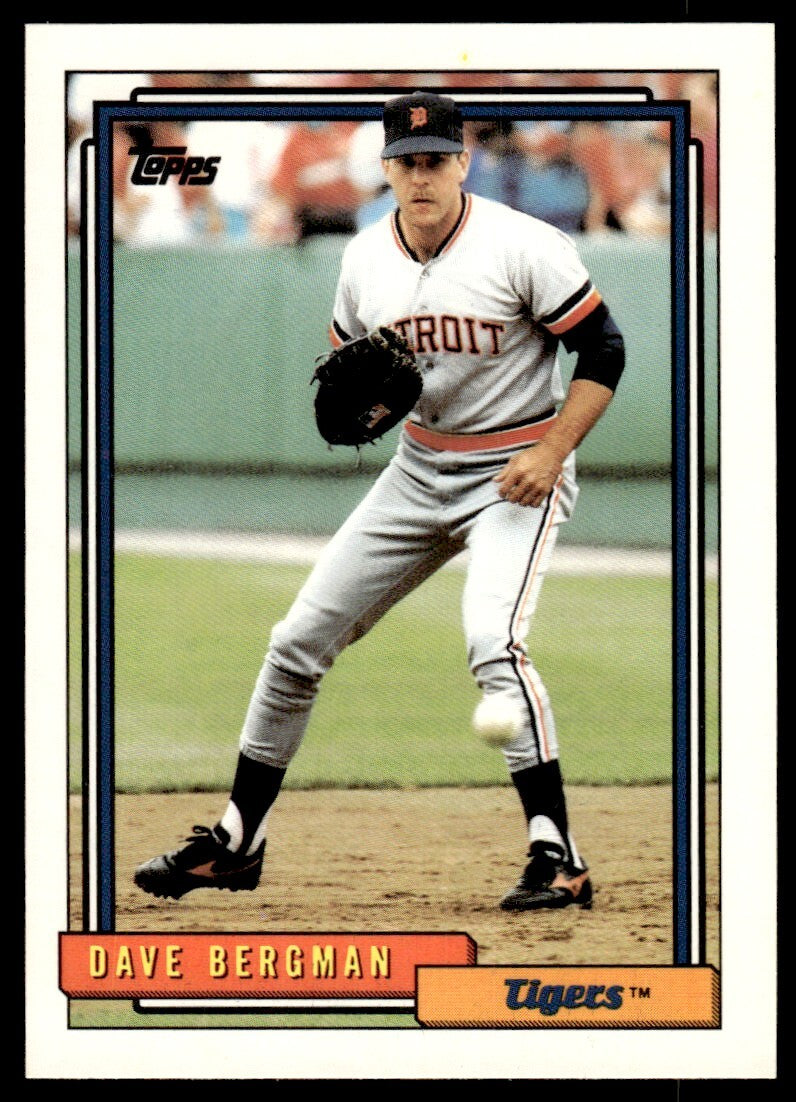 1992 Topps Baseball Card Dave Bergman Detroit Tigers #354