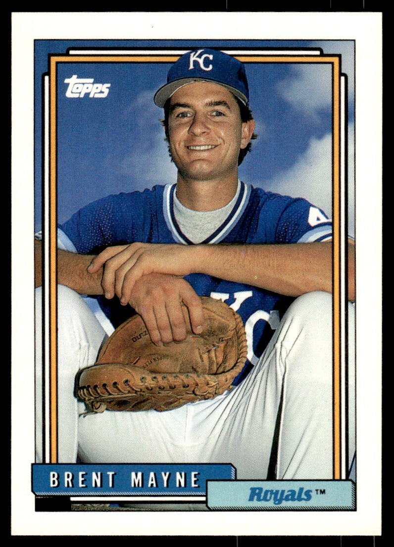 1992 Topps Baseball Card Brent Mayne Kansas City Royals #183
