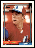 1992 Topps Brian Barnes Baseball Card Montreal Expos #73