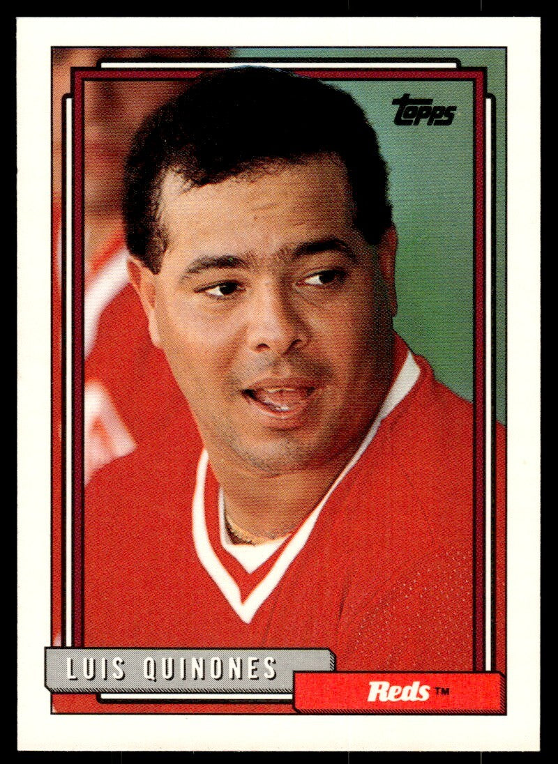 1992 Topps Luis Quinones Baseball Card Cincinnati Reds #356