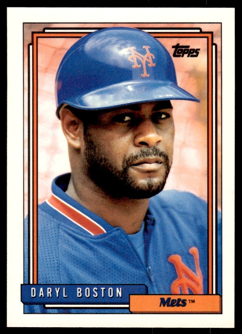 1992 Topps Daryl Boston Baseball Card New York Mets #227