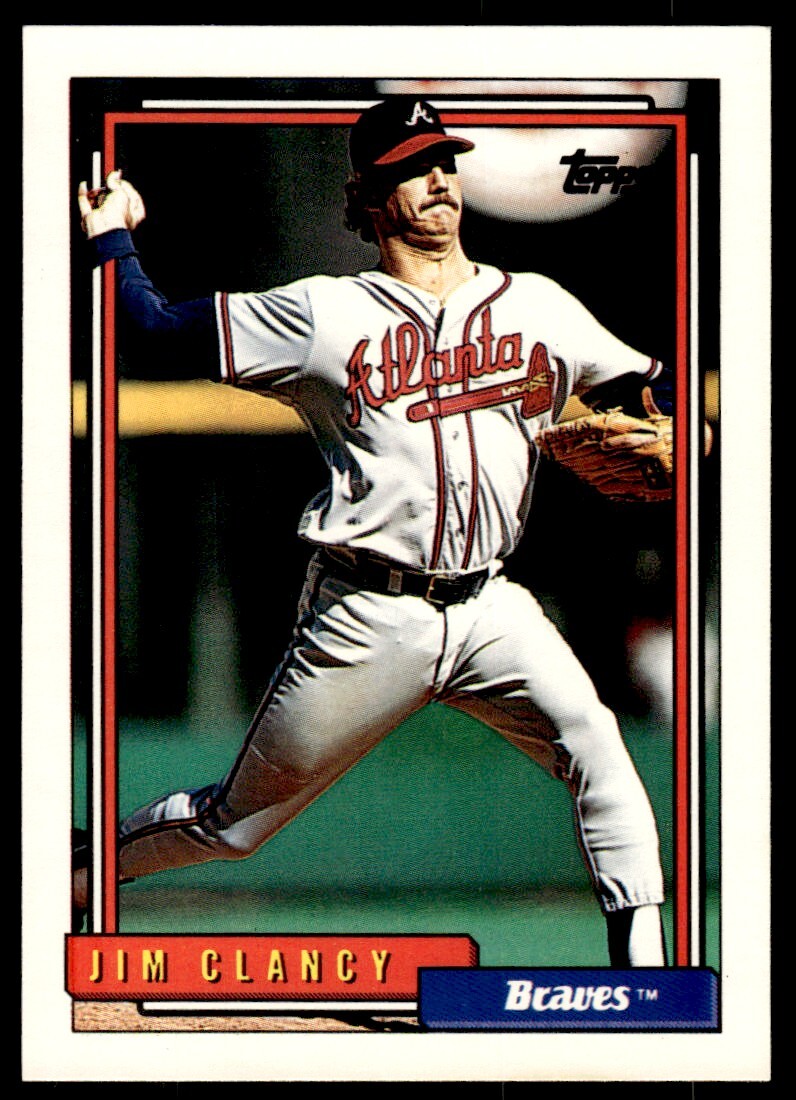 1992 Topps Jim Clancy Baseball Card Atlanta Braves #279