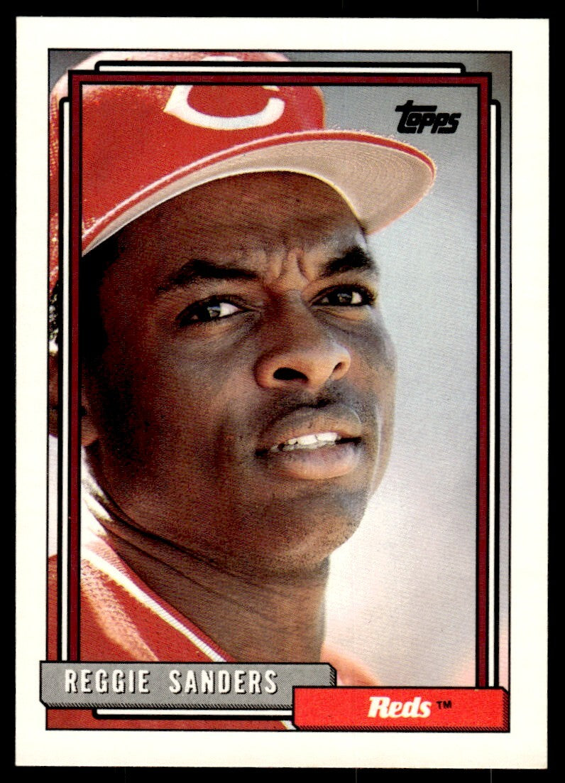 1992 Topps Reggie Sanders Baseball Card Cincinnati Reds #283
