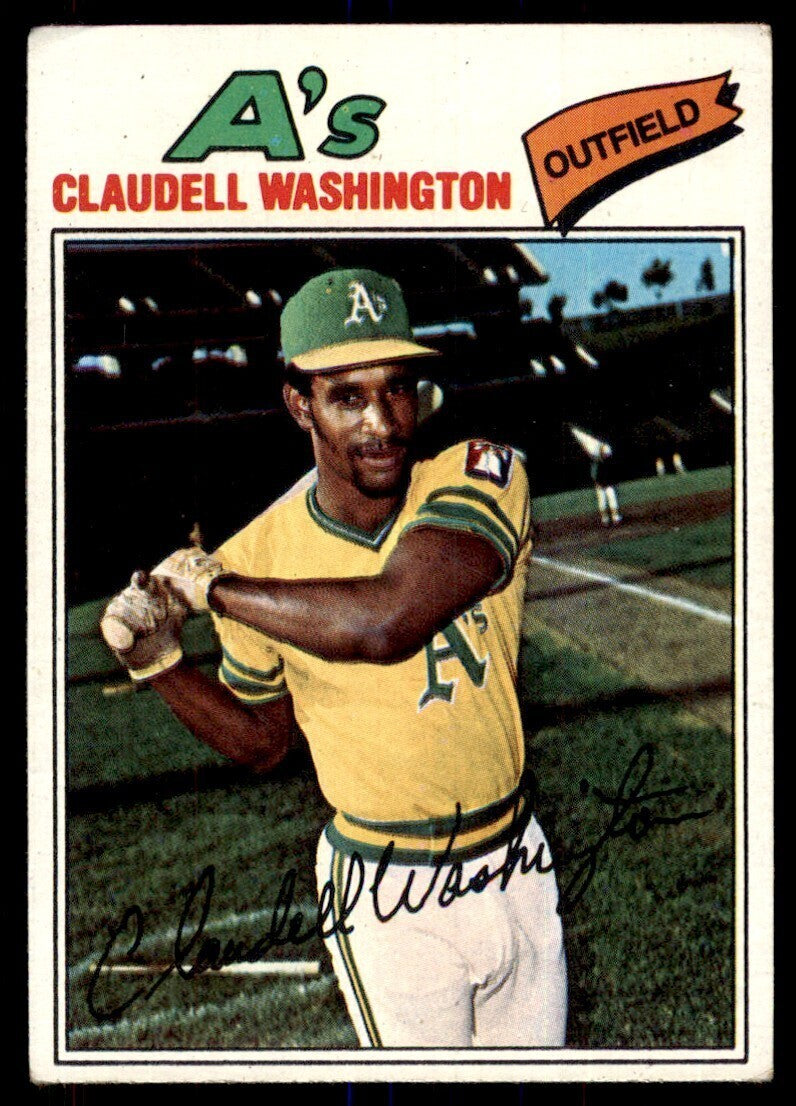 1977 Topps Claudell Washington Baseball Cards #405