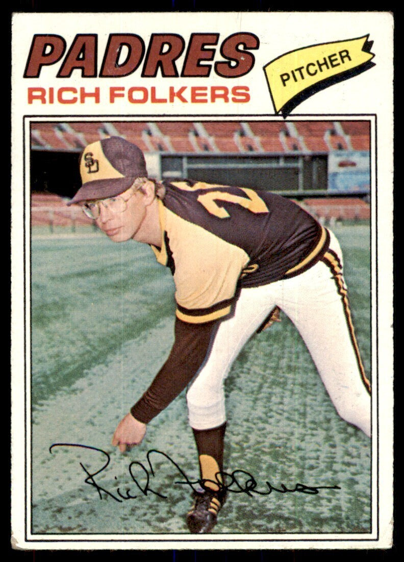 1977 Topps Rich Folkers A Baseball Cards #372