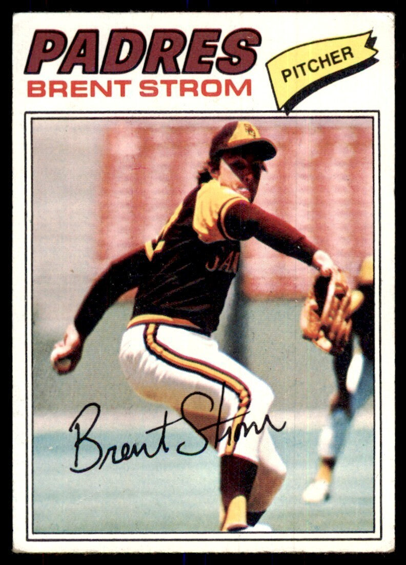 1977 Topps Brent Strom Baseball Cards #348