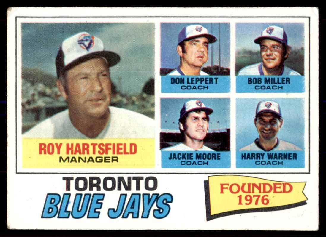 1977 Topps Roy Hartsfield/Don Leppert/Bob Miller/Jackie Moore/Harry Warner