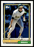 1992 Topps Walt Weiss Baseball Card Oakland Athletics #691
