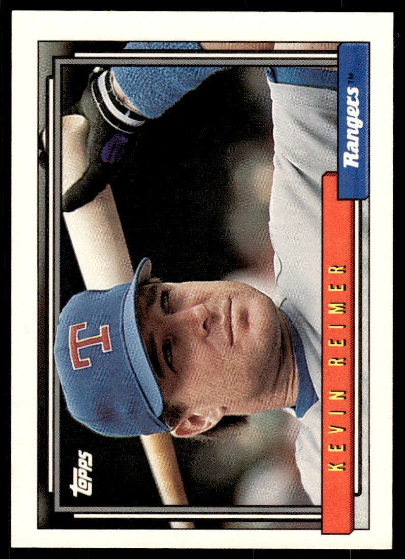 1992 Topps Kevin Reimer Baseball Card Texas Rangers #737