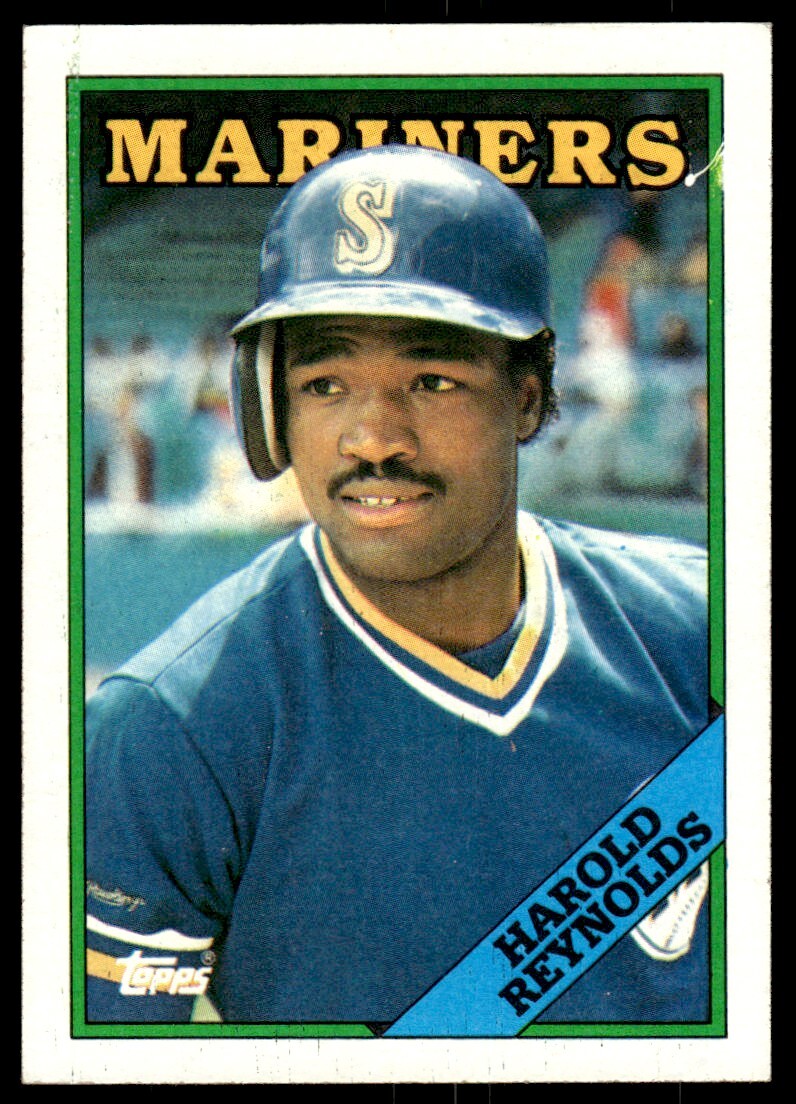 1988 Topps Harold Reynolds Baseball Card Seattle Mariners #485
