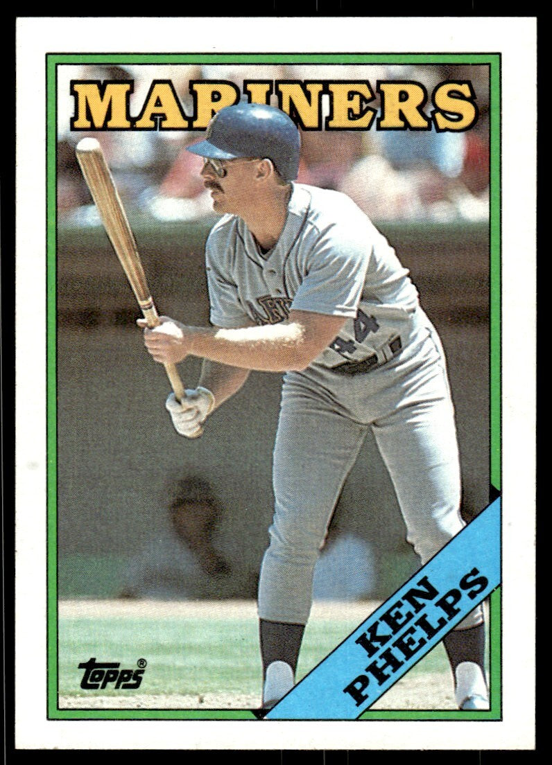 1988 Topps Ken Phelps Baseball Card Seattle Mariners #182