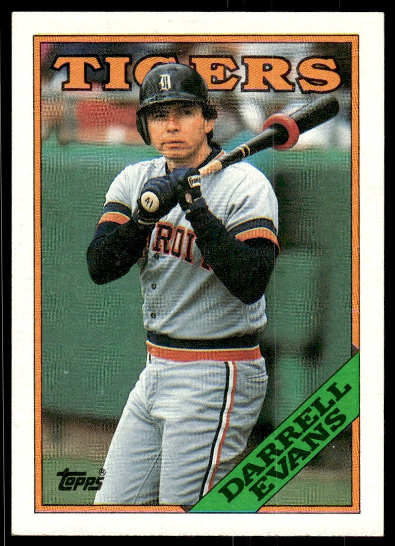 1988 Topps Darrell Evans Baseball Card Detroit Tigers #630