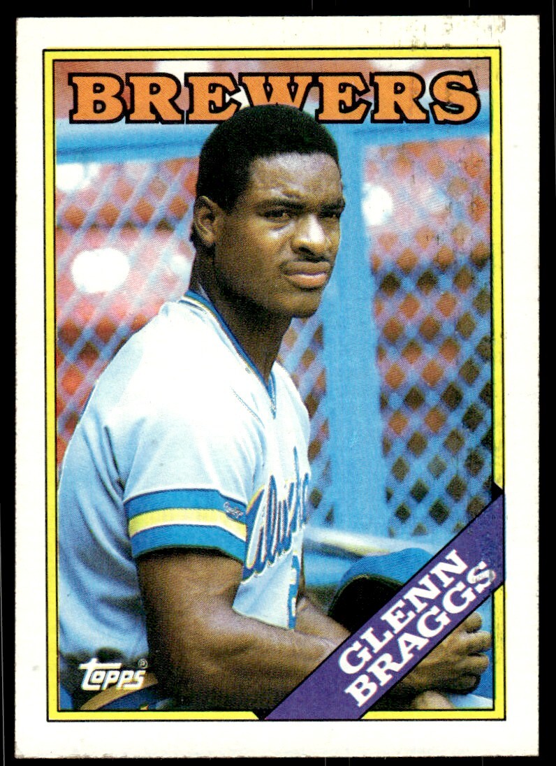 1988 Topps Glenn Braggs Baseball Card Milwaukee Brewers #263