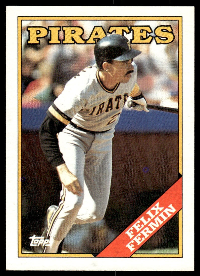 1988 Topps Baseball Card Felix Fermin Pittsburgh Pirates #547