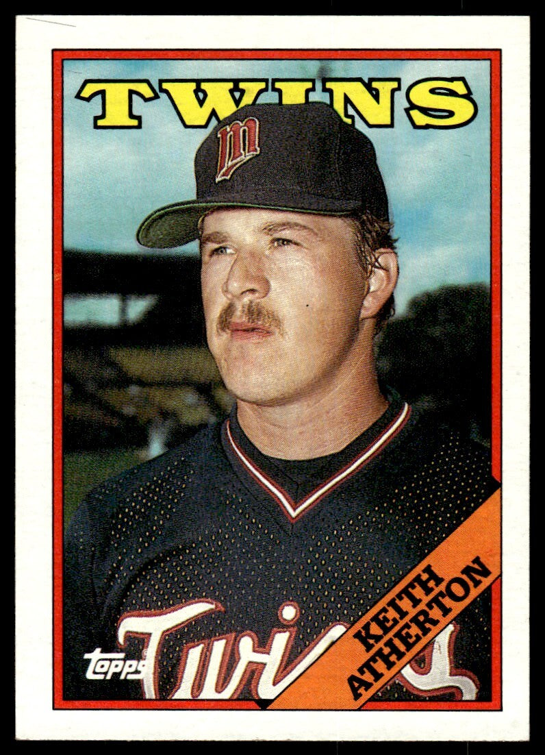 1988 Topps Baseball Card Keith Atherton Minnesota Twins #451