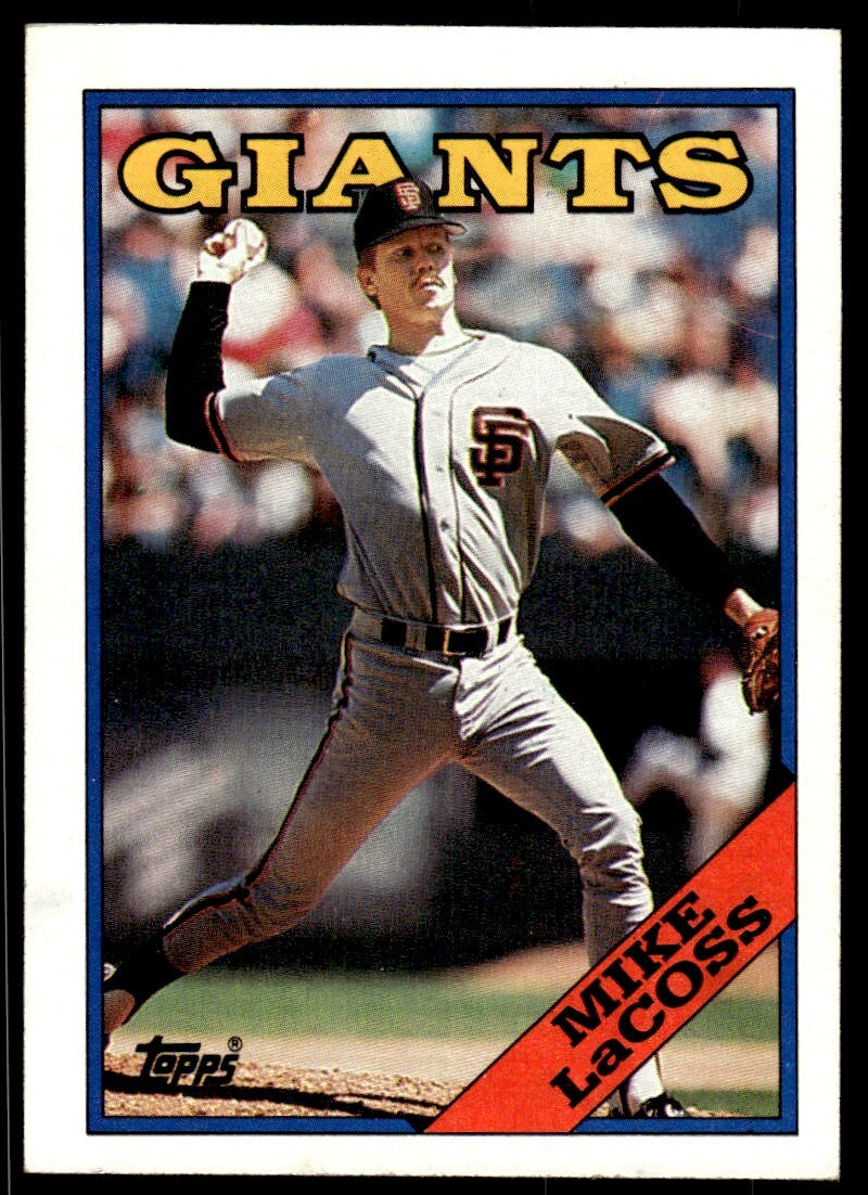 1988 Topps Mike LaCoss Baseball Card San Francisco Giants #754