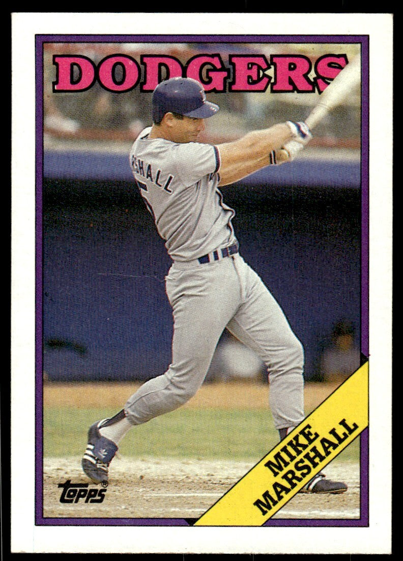1988 Topps Mike Marshall Baseball Card Los Angeles Dodgers #249